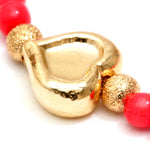 Dana Levy Heart Charm Glass Bead Bracelet - Detail