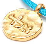 Dana Levy Kabbalah Blessing Token Satin Cord Bracelet - Detail of Protection from Evil Eye 