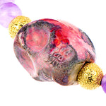 Dana Levy Mini Ceramic Skull Charm Trio Gemstone Bracelet - Detail