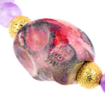 Dana Levy Mini Ceramic Skull Charm Trio Gemstone Bracelet - Detail