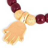 Dana Levy Mini Hamsa Hand Charm Glass Bead Bracelet - Detail