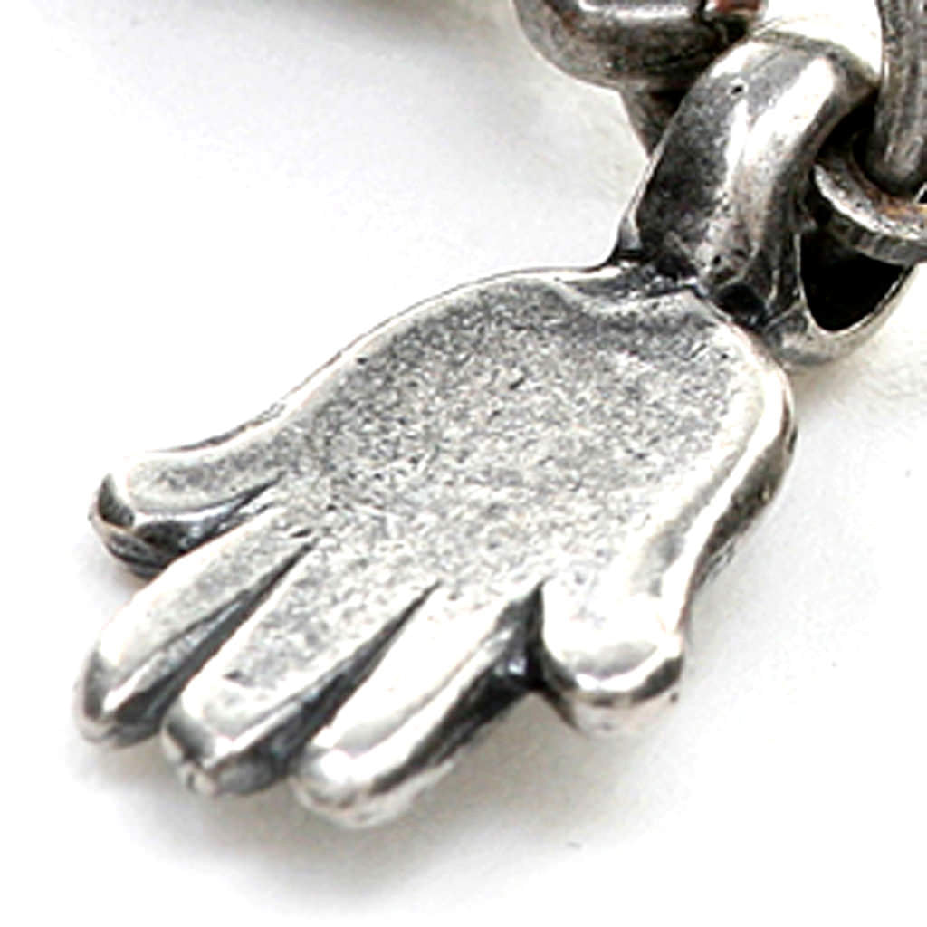 Dana Levy Mini Hamsa Hand Charm Leather Braid Bracelet - Detail