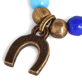 Dana Levy Mini Horseshoe Charm Rainbow Glass Bead Bracelet - Detail