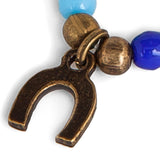 Dana Levy Mini Horseshoe Charm Rainbow Glass Bead Bracelet - Detail