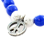 Dana Levy Mini Peace Symbol Charm Glass Bead Bracelet - Detail 