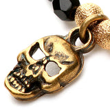 Dana Levy Mini Skull Charm Faceted Glass Bead Bracelet - Detail