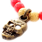 Dana Levy Mini Skull Charm Glass Bead Bracelet - Detail