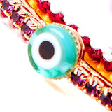 Dana Levy Multicolour Diamante Band Lucky Charm Friendship Bracelet - Detail Amethyst
