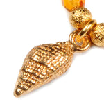 Dana Levy Nautilus Sea Shell Charm Faceted Glass Bead Bracelet - Detail