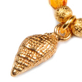 Dana Levy Nautilus Sea Shell Charm Faceted Glass Bead Bracelet - Detail