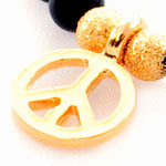 Dana Levy Peace Symbol Charm Gemstone Bracelet - Detail Gold