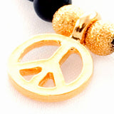Dana Levy Peace Symbol Charm Gemstone Bracelet - Detail Gold