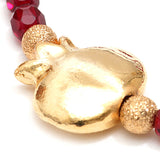 Dana Levy Pomegranate Charm Faceted Glass Bead Bracelet - Detail