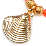 Dana Levy Scallop Sea Shell Charm Faceted Glass Bead Bracelet - Detail