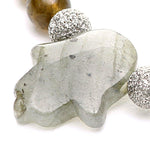Dana Levy Semi Precious Hamsa Hand Charm Gemstone Bracelet - Detail Labradourite