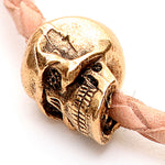 Dana Levy Skull Charm Leather Braid Bracelet - Detail