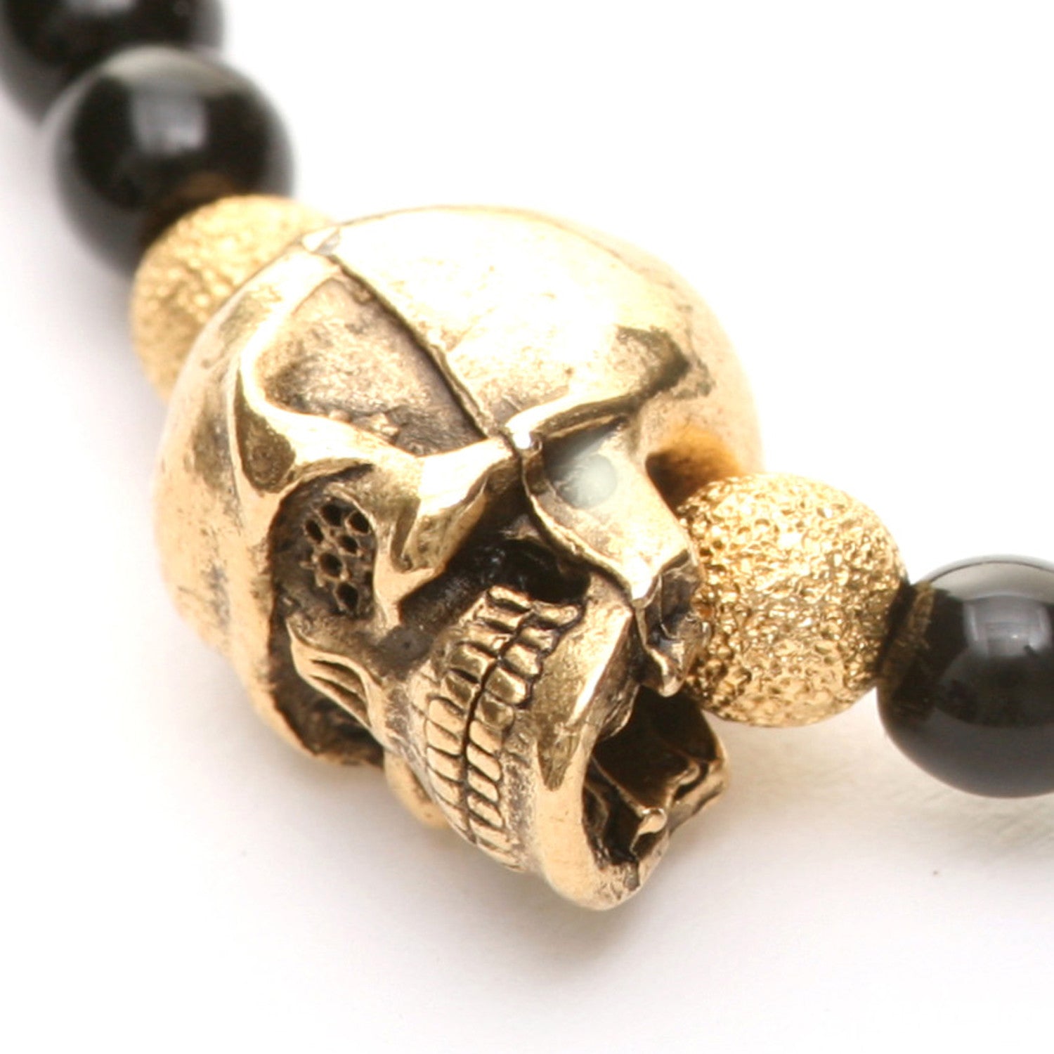 Dana Levy Skull Charm Glass Bead Bracelet - Detail