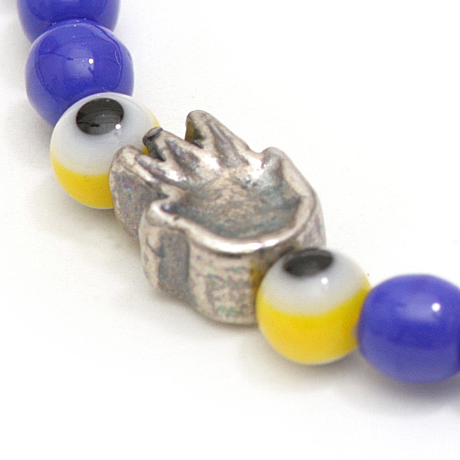Dana Levy Solid Mini Hamsa Hand & Evil Eye Glass Bead Bracelet - Detail
