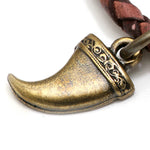 Dana Levy Tooth Amulet Charm Leather Braid Bracelet - Detail