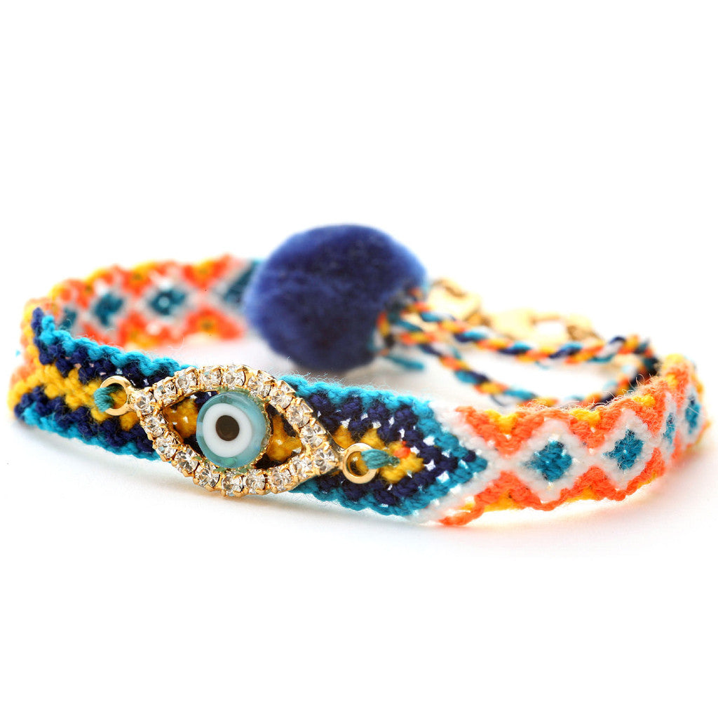 Dana Levy Diamante Evil Eye Lucky Charm Friendship Bracelet
