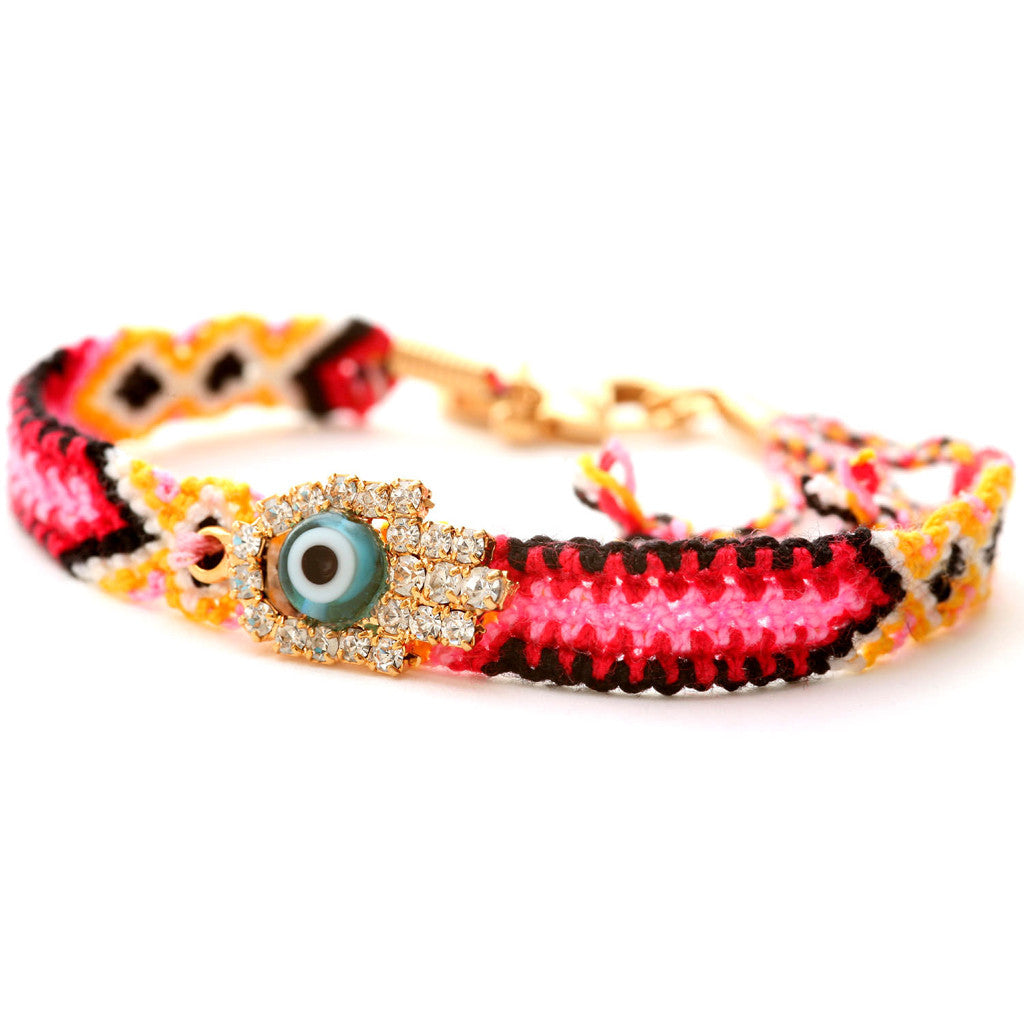 Dana Levy Diamante Hamsa Hand Lucky Charm Friendship Bracelet