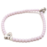 Dana Levy Dove Charm Glass Bead Bracelet - Lilac