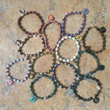 Dana Levy Enamel Hamsa Hand Token Stardust & Gemstone Mix Bracelet - Assorted Flatlay