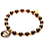 Dana Levy Enamel Hamsa Hand Token Stardust & Gemstone Mix Bracelet - Garnet