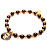 Dana Levy Enamel Hamsa Hand Token Stardust & Gemstone Mix Bracelet - Garnet