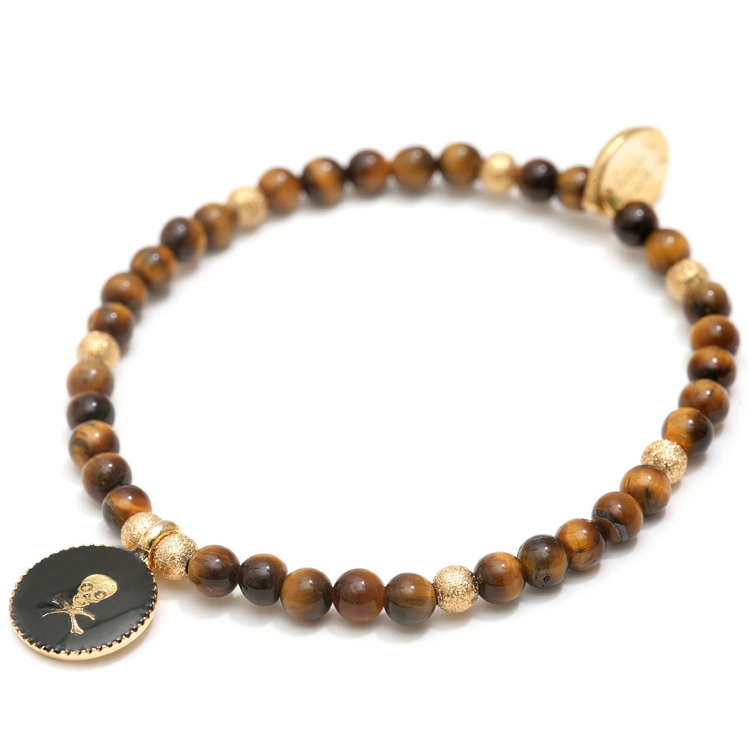Dana Levy Enamel Skull Token Gemstone Bracelet