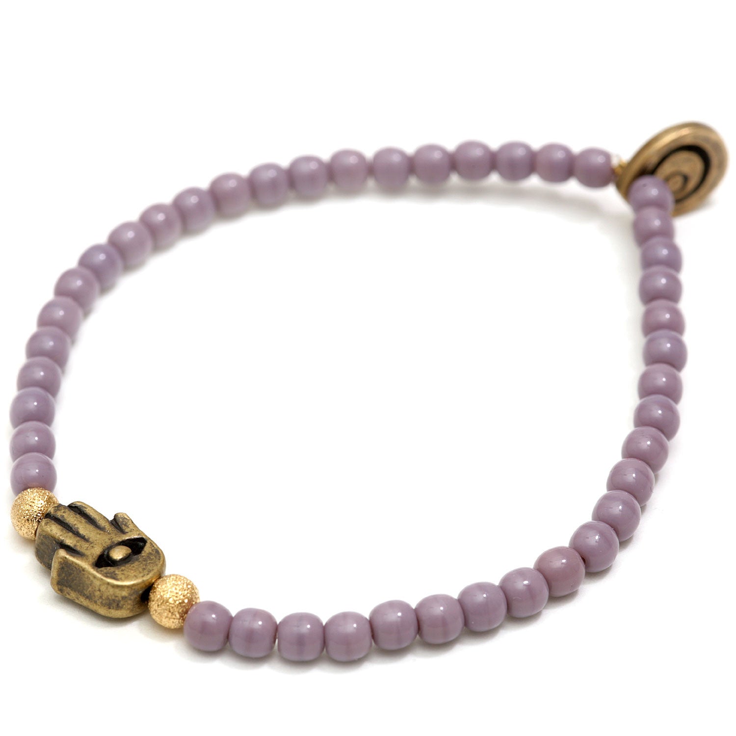 Dana Levy Evil Eye Hamsa Hand Glass Bead Bracelet