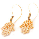 Dana Levy Filigree Hamsa Hand Hoop Earrings - Gold