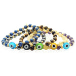 Dana Levy Multicolour Evil Eye Charm Stardust Gemstone Bracelet - Gold Stardust Mix Group