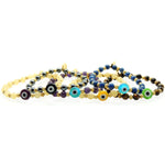Dana Levy Multicolour Evil Eye Charm Stardust Gemstone Bracelet - Gold Stardust Group