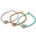Dana Levy Butterfly Charm Glass Bead Bracelet - Group