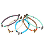 Dana Levy Conch Seashell Charm Glass Bead Bracelet - group