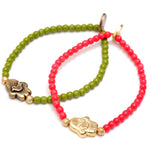 Dana Levy Dove Hamsa Hand Charm Glass Bead Bracelet - Group