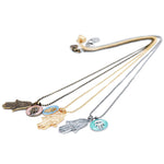 Dana Levy Enamel Hamsa Hand Deco Hamsa Hand Pendant Ball Chain Necklace - Group
