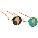 Dana Levy Enamel Hamsa Hand Charm Hair Pin - Group