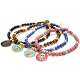 Dana Levy Enamel Hamsa Hand Token Gemstone Bracelet - Group