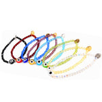 Dana Levy Evil Eye Heart Charm Faceted Glass Bead Bracelets Group