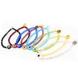 Dana Levy Evil Eye Heart Charm Faceted Glass Bead Bracelets Group