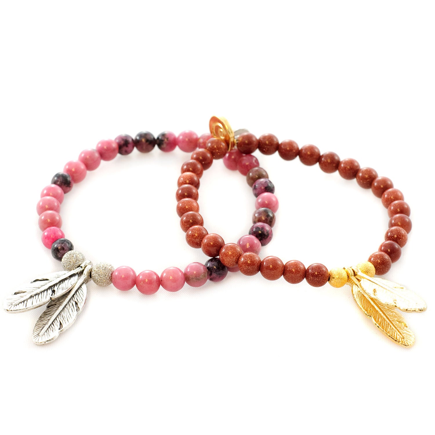 Dana Levy Feather Charm Duo Gemstone Bracelet - Group