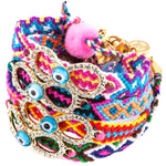 Dana Levy Diamante Infinity Charm Friendship Bracelets Stack