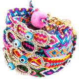 Dana Levy Diamante Infinity Charm Friendship Bracelets Stack