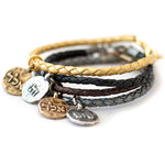 Dana Levy Kabbalah Blessing Token Leather Braid Bracelets Group