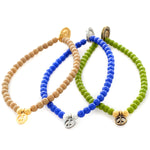 Dana Levy Men's Mini Peace Symbol Glass Bead Bracelet - Group