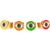 Dana Levy Neon Evil Eye Charm Ring - All colours 