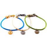 Dana Levy Peace Charm Satin Cord Bracelet - Group