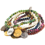 Dana Levy Kabbalah Blessing Token Gemstone Bracelet - Pile